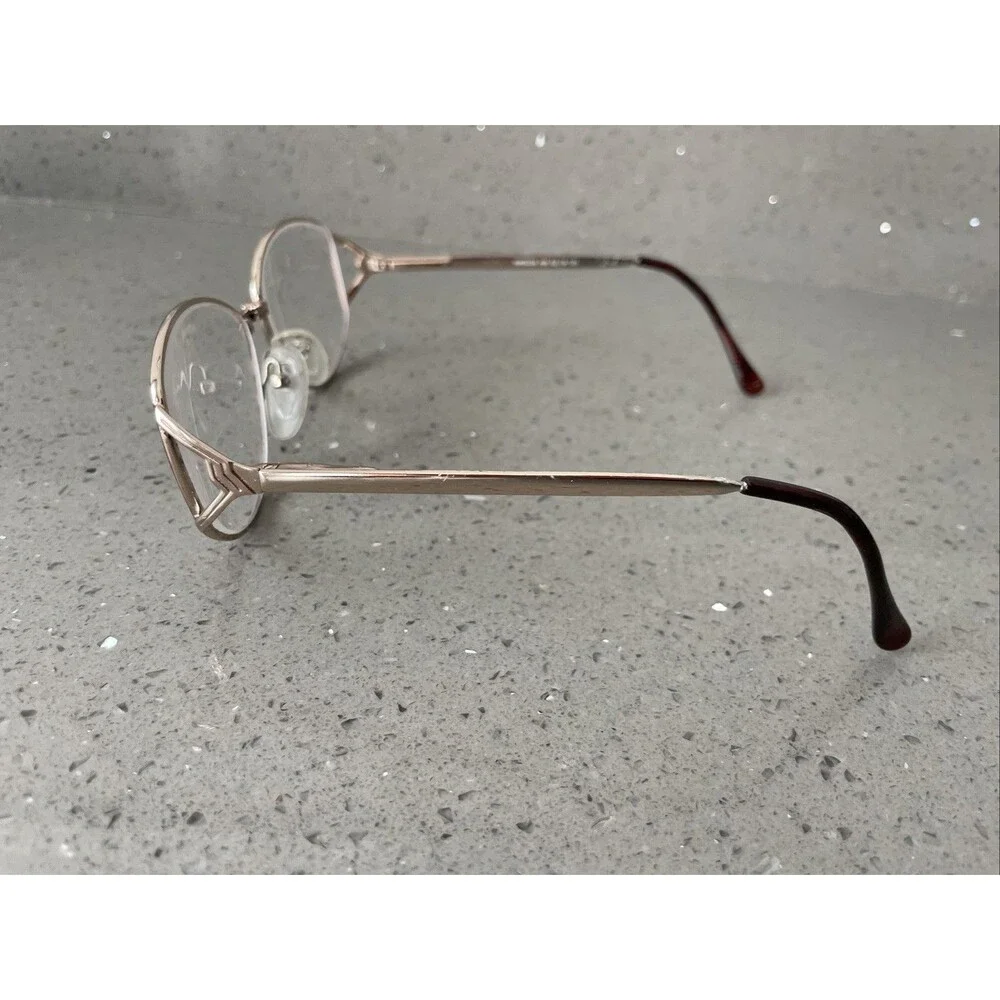 EYEGLASSES ECCA WM 5008 AM TORTOISE GOLD METAL FRAMES ONLY 52-18-135 red round